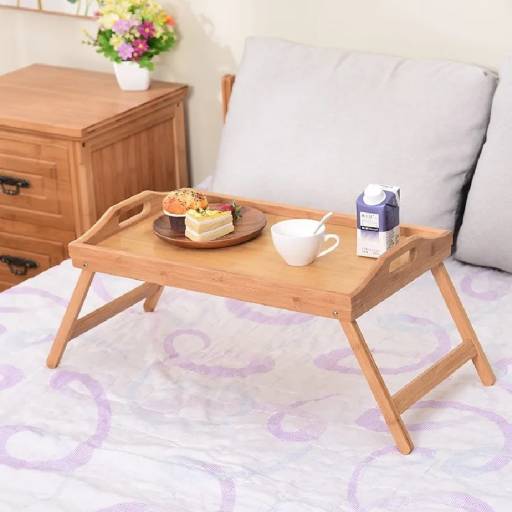 Mesa Plegable De Bambu